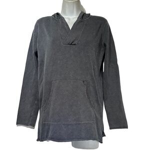 Barefoot Dreams Size XS Blue Gray Hoodie Soft Popover Kangaroo Pocket Sweatshirt